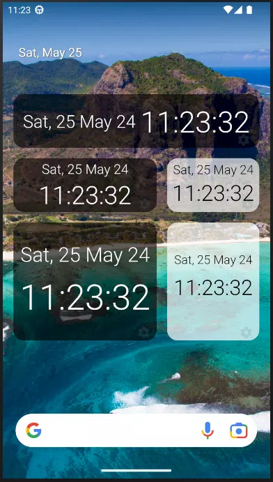 デジタル時計ウィジェット (MzClock) Screenshots