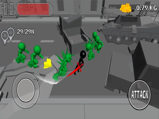 Stickman Killing Zombie 3D iPad  スクリーンショット