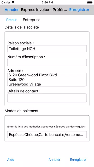 Express Invoice Français 2023 Screenshots
