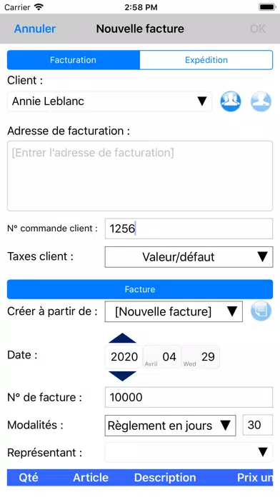 Express Invoice Français 2023 Screenshots
