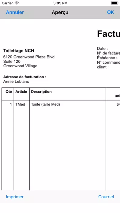 Express Invoice Français 2023 Screenshots