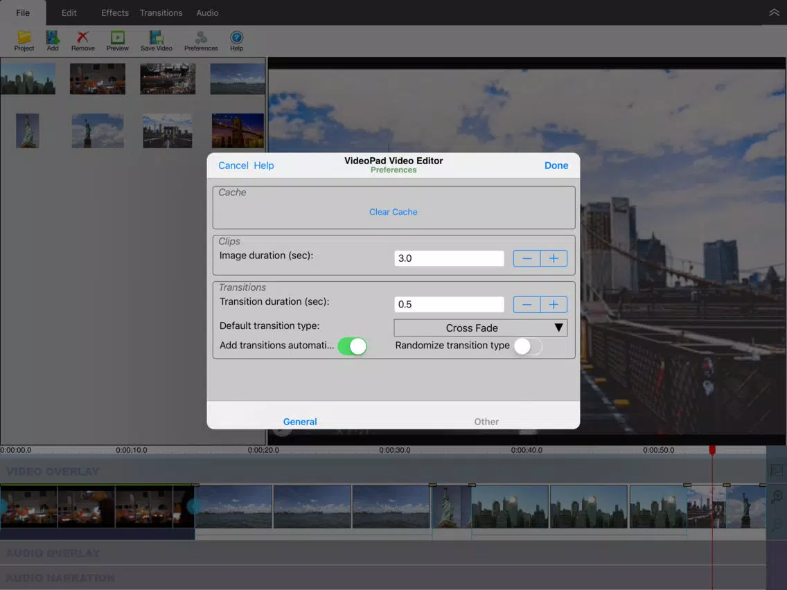 VideoPad Master's Edition iPad Screenshots