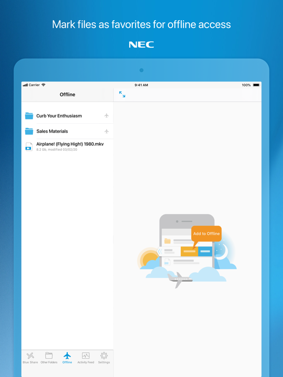 UNIVERGE BLUE™ SHARE iPad Screenshots