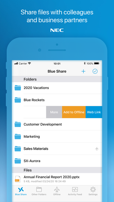 UNIVERGE BLUE™ SHARE Screenshots