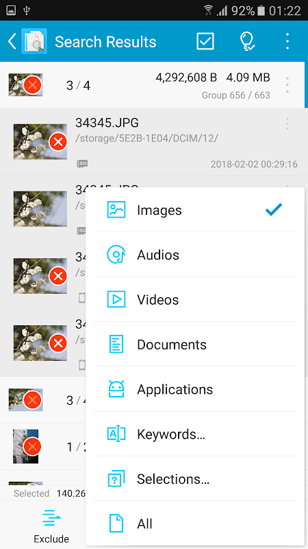 Search Duplicate File Screenshots
