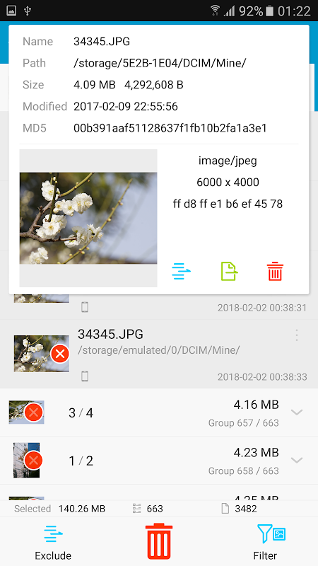 Search Duplicate File Screenshots