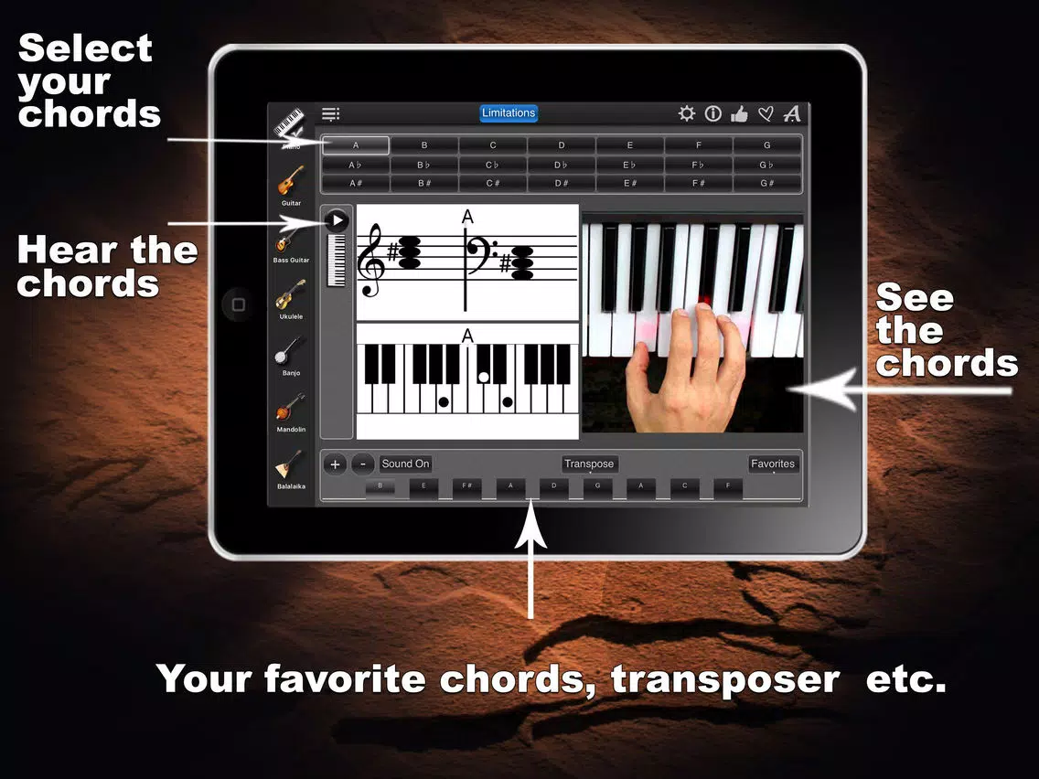 Captures d'écran de Chords Maestro Free: find piano chords and more! iPad