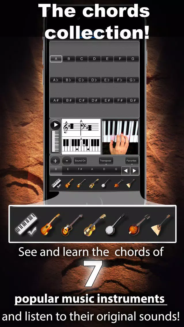 Captures d'écran de Chords Maestro Free: find piano chords and more!