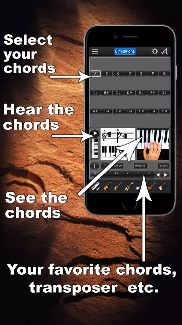 Captures d'écran de Chords Maestro Free: find piano chords and more!