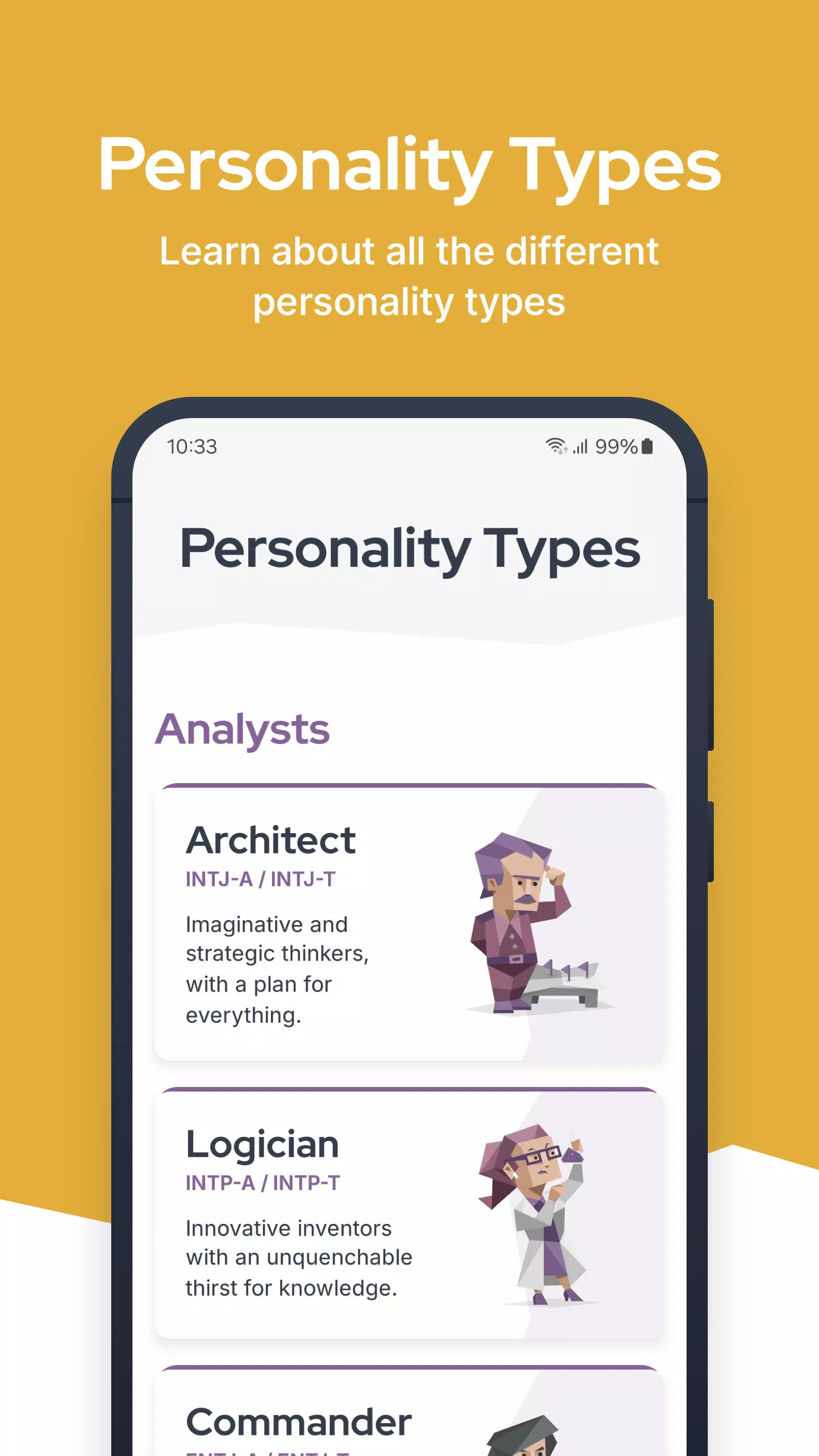 Tangkapan skrin 16Personalities