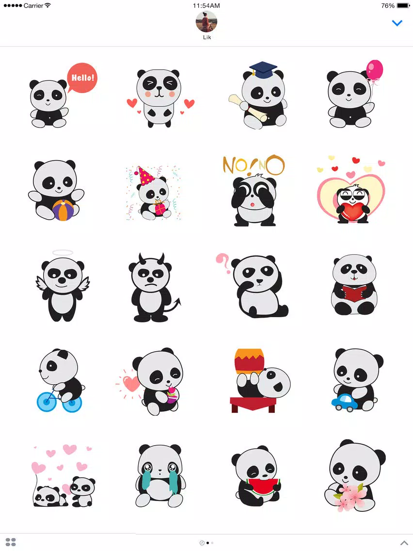 PandaMoji - Panda Stickers for iMessage iPad Screenshots