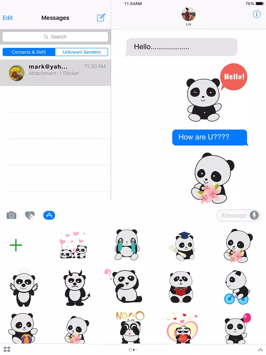 PandaMoji - Panda Stickers for iMessage iPad Screenshots