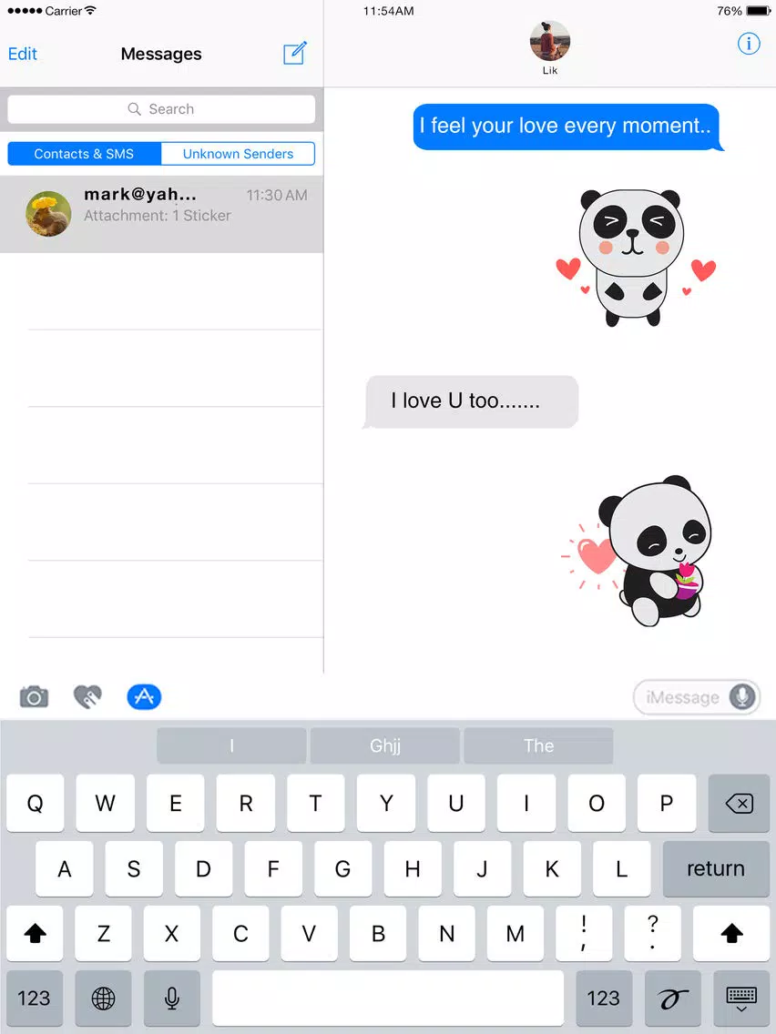 PandaMoji - Panda Stickers for iMessage iPad Screenshots