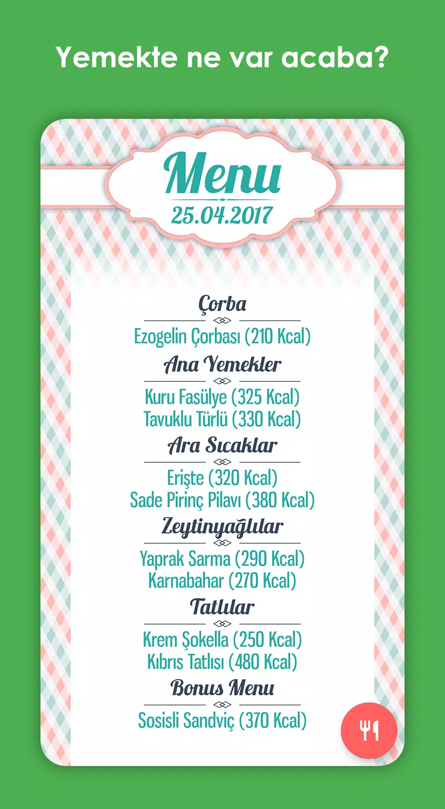 Netaş Yemekhane Menüsü Screenshots