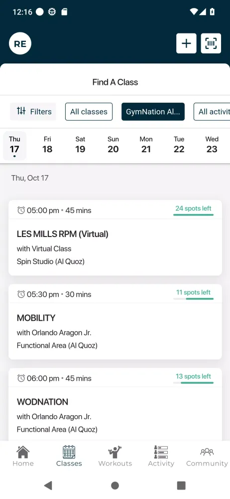 GymNation Screenshots