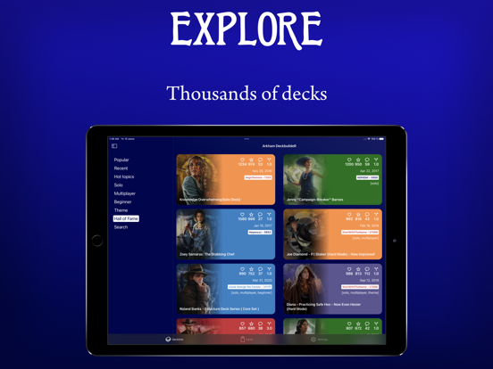 Arkham DeckbuildeR iPad Screenshots