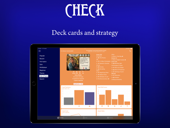 Arkham DeckbuildeR iPad Screenshots