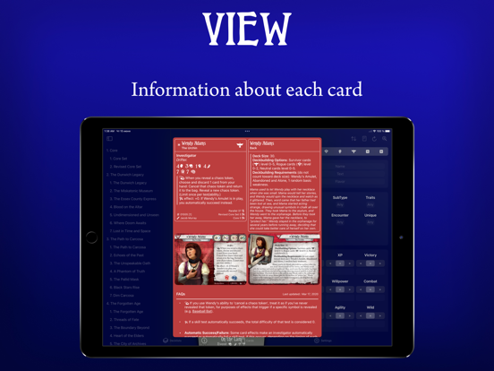 Arkham DeckbuildeR iPad Screenshots