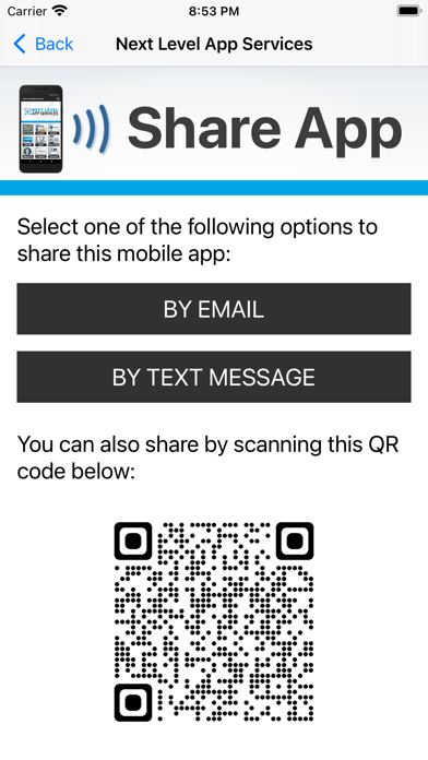 Capturas de tela do Next Level App Services