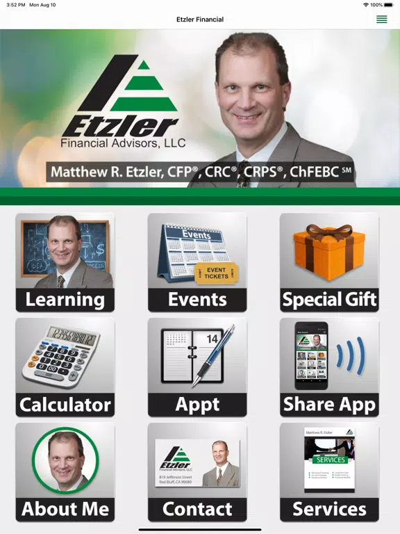 Etzler Financial iPad 应用截图