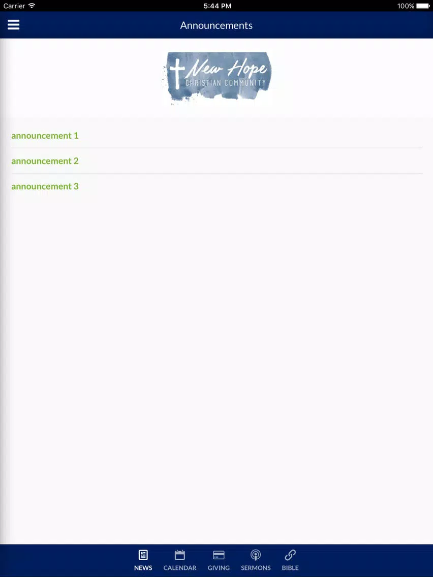 New Hope Round Lake - Round Lake Heights, IL iPad Screenshots