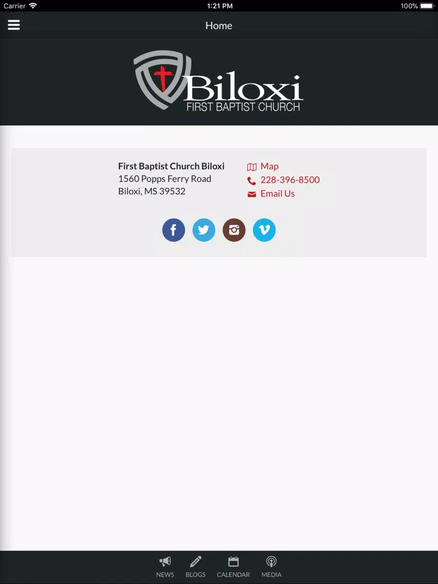 First Baptist Church Biloxi iPad Screenshots