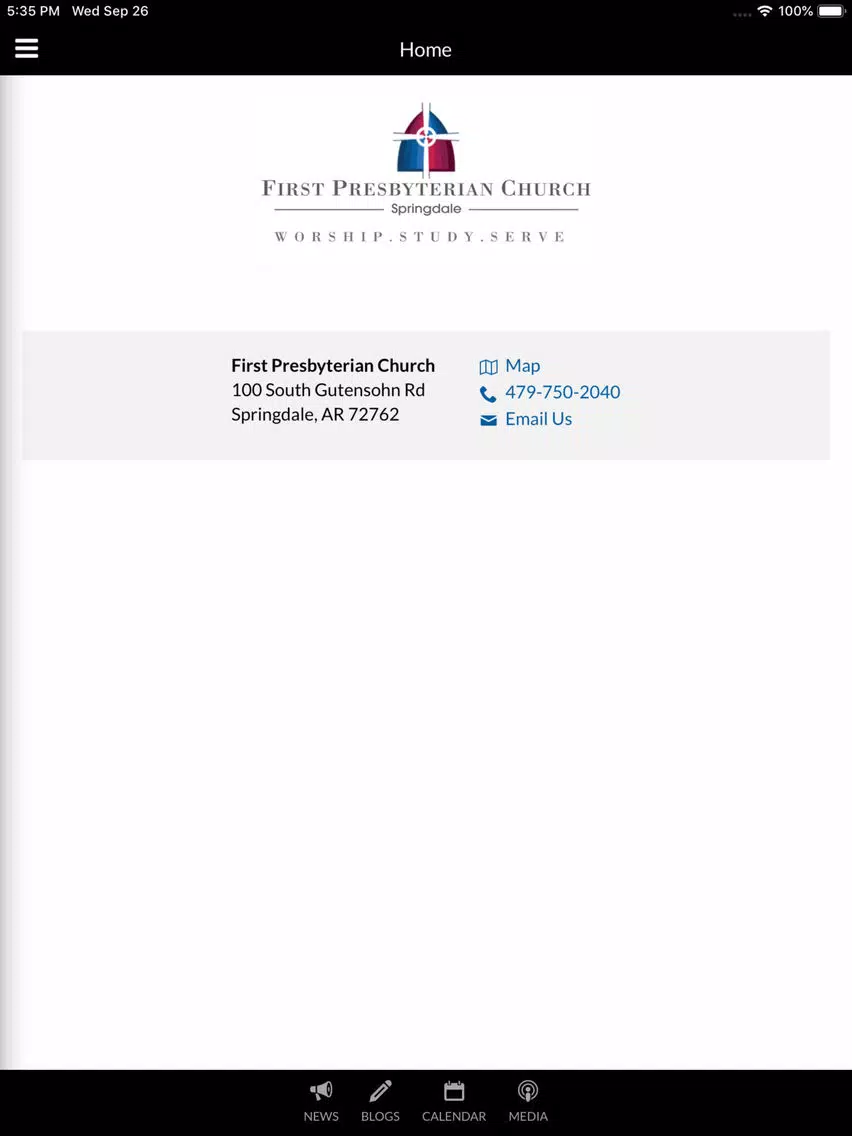 FPC Springdale iPad Screenshots