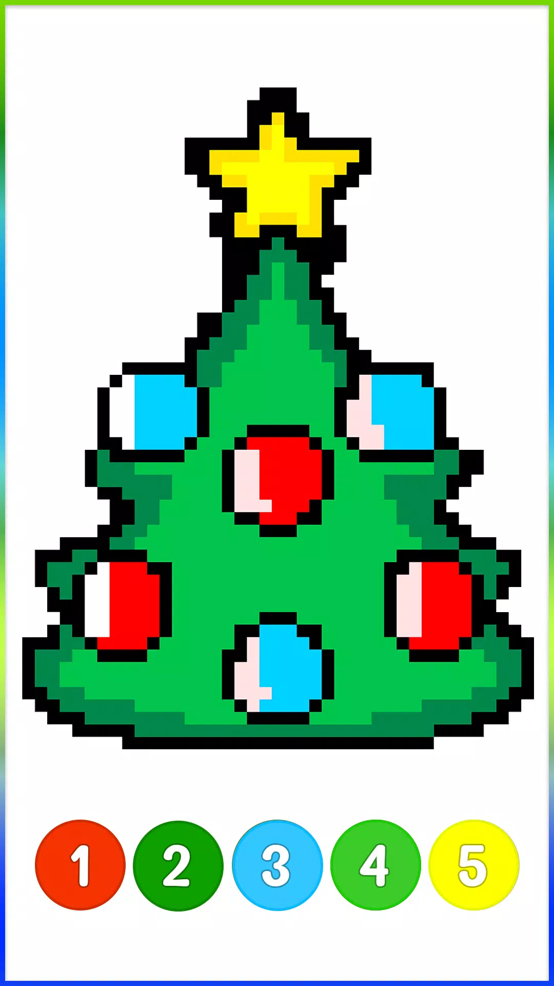 Christmas Pixel Art Coloring Screenshots