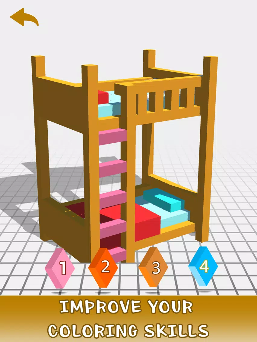 Voxel House Interior Coloring iPad Screenshots