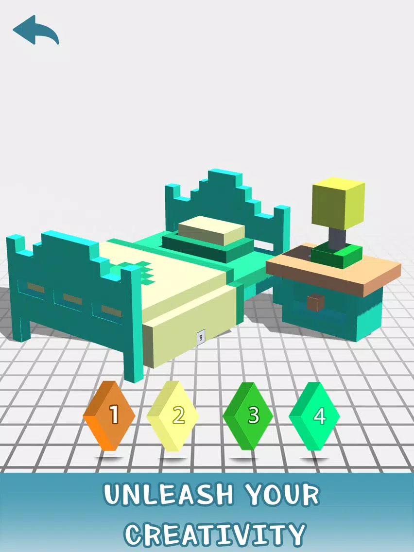 Voxel House Interior Coloring iPad Screenshots