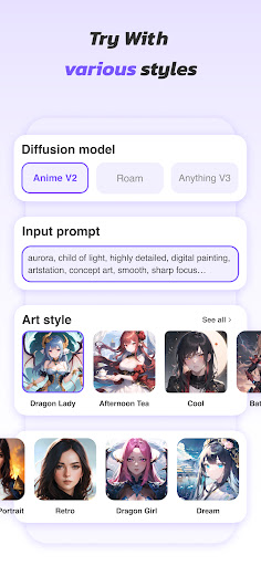 Anime Art - AI Art Generator Screenshots