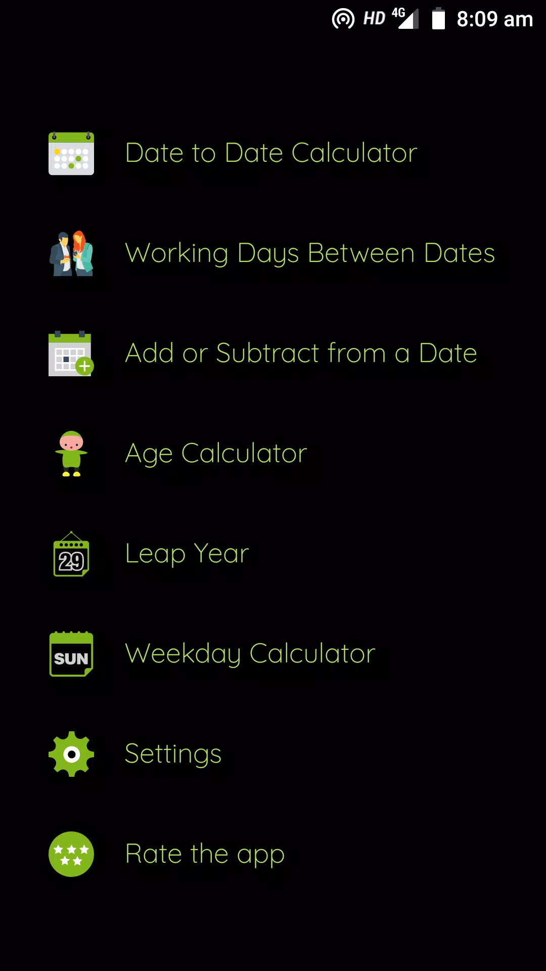 Date Calculator Screenshots