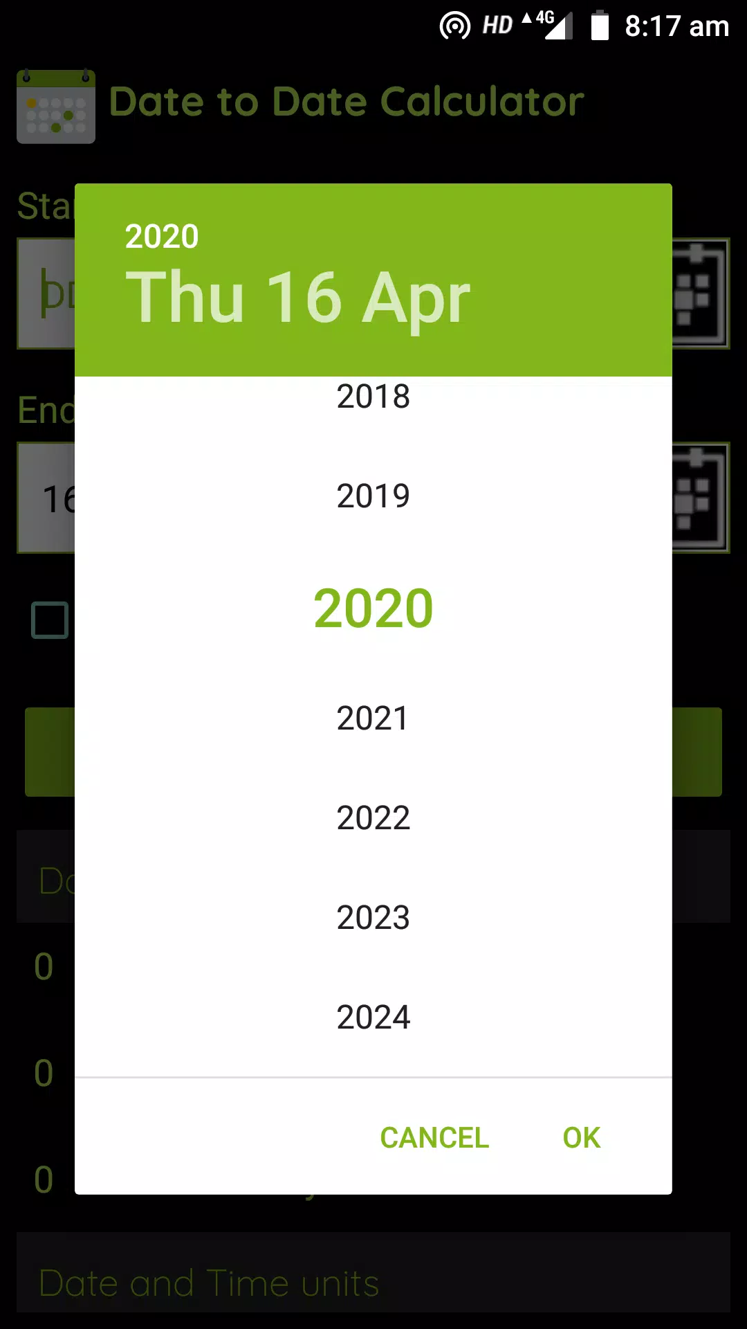 Date Calculator Screenshots