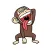 Crazy Funky Monkey Animated Stickers