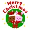 Pixel Bunny Christmas And New Year Stickers