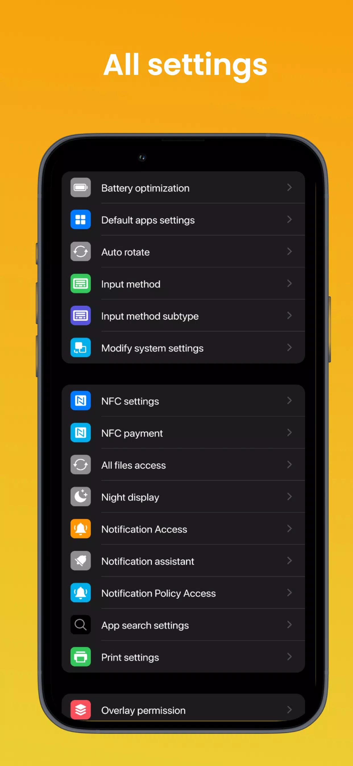 Phone16 Android Quick Settings Screenshots