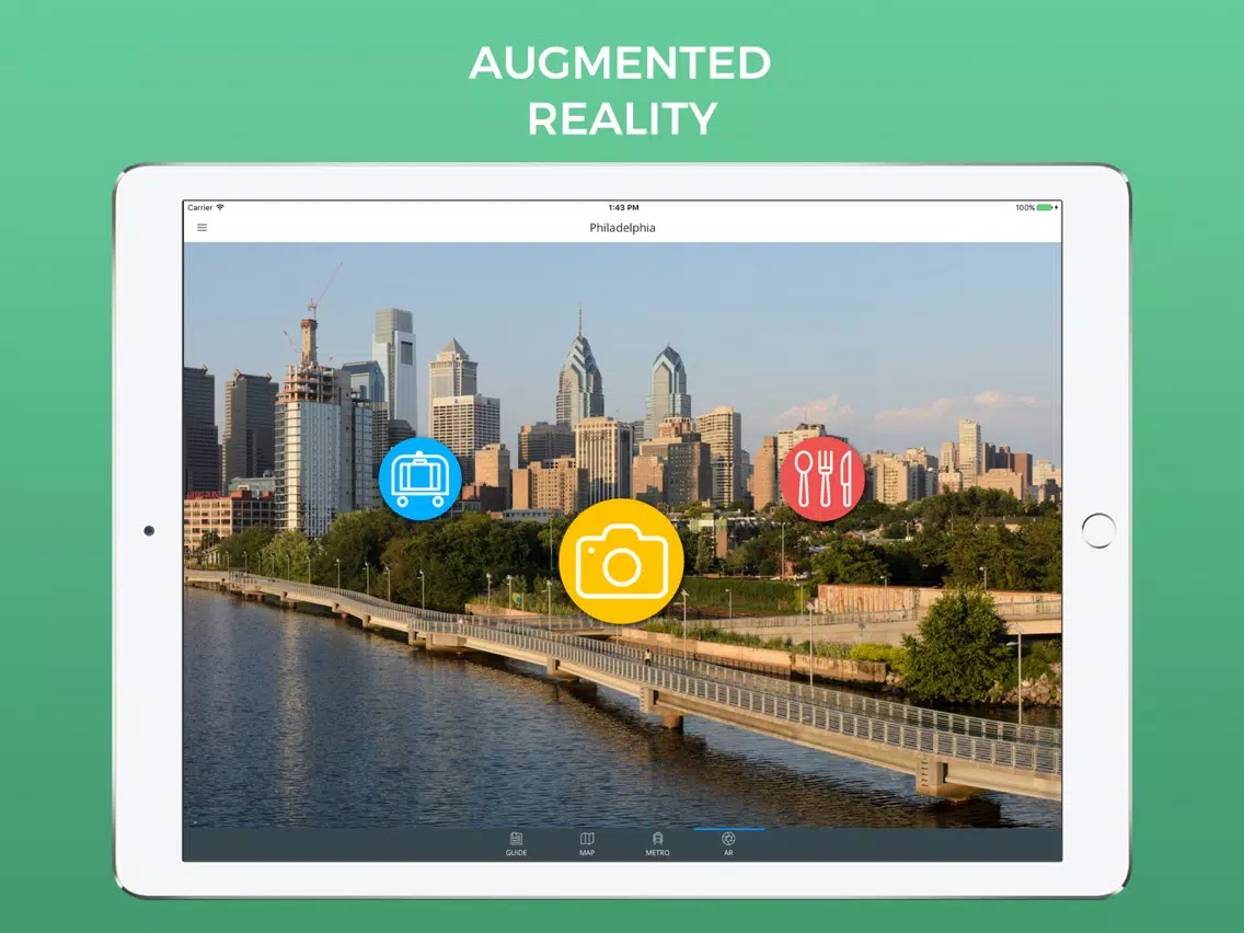Philadelphia Travel Guide with Maps iPad Screenshots