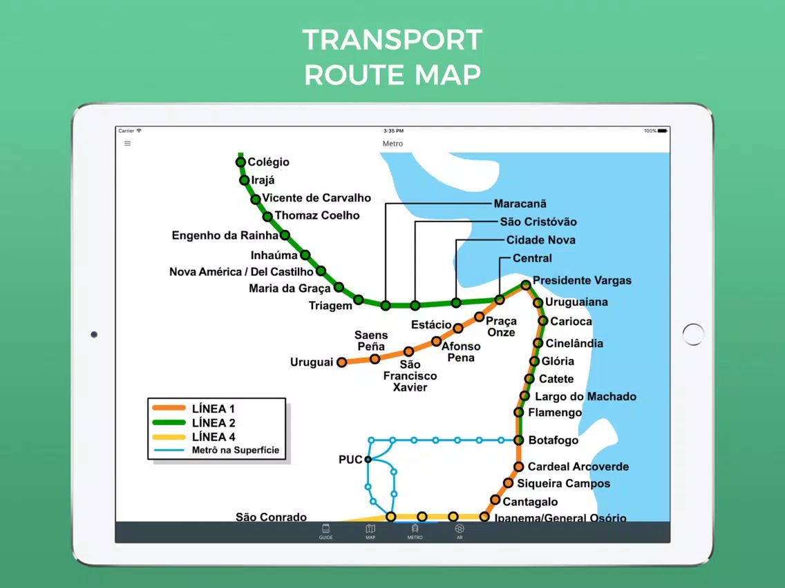 Rio de Janeiro Travel Guide with Maps iPad Screenshots