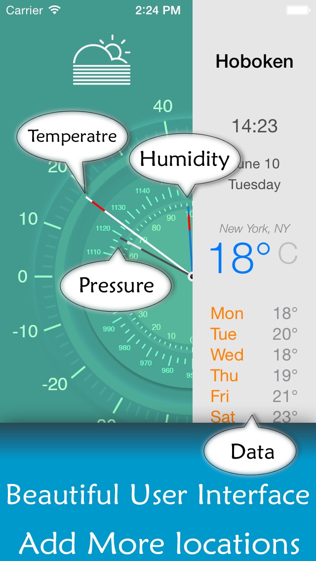 Screenshot di Weather forecast app - 7 days Free weather forecasts for your current location and all over the world