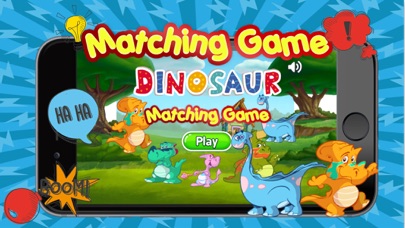 Dinosaur matching remember game preschool matching應用截圖