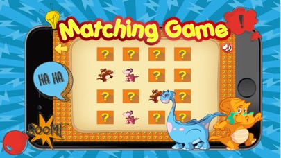 Dinosaur matching remember game preschool matching應用截圖