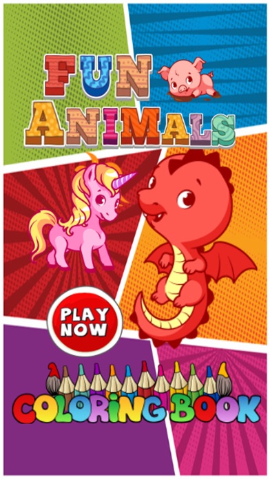 تصاویر Coloring kids painting game for animals zoo books
