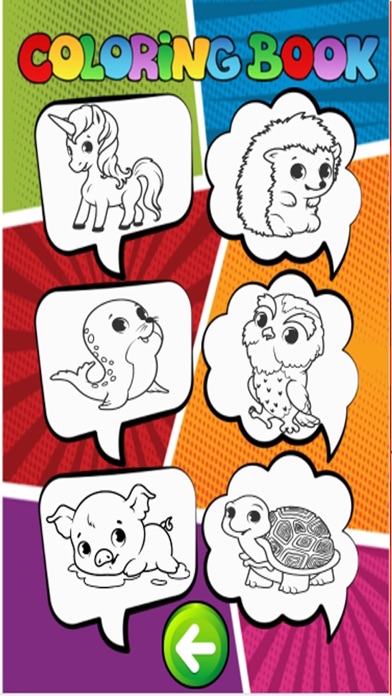 تصاویر Coloring kids painting game for animals zoo books