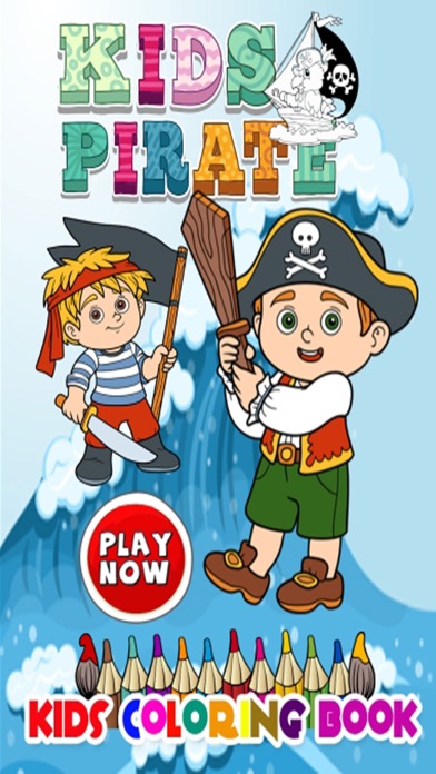 Free pirate games finger painting kid-coloringbook Screenshots
