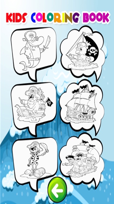 Free pirate games finger painting kid-coloringbook Screenshots