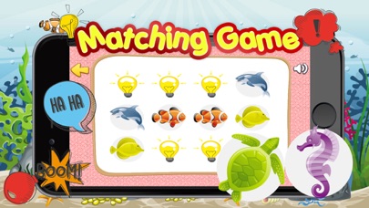 Find the Pair Sea Animals Free Matching Kids Games Screenshots