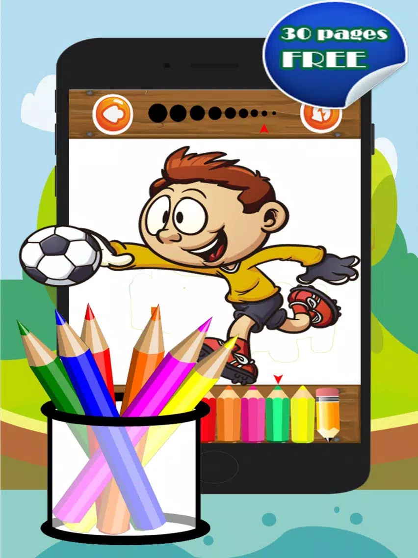 Sport Action Coloring Pencil Game For Kindergarten iPad 应用截图