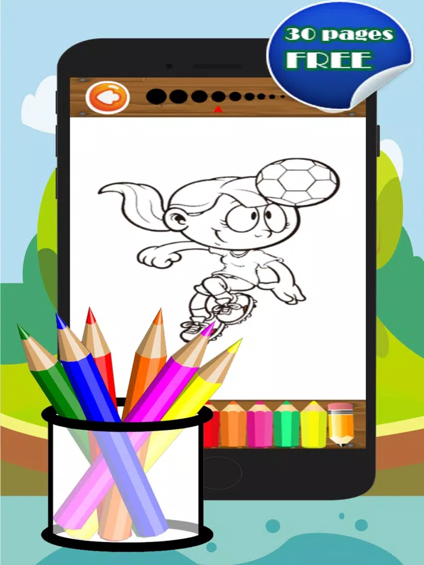Sport Action Coloring Pencil Game For Kindergarten iPad 应用截图