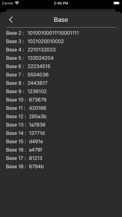 Bin Oct Dec Hex Calculator Screenshots