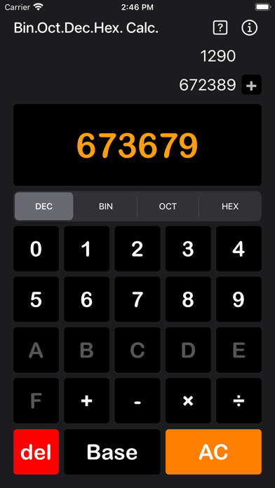 Bin Oct Dec Hex Calculator Screenshots